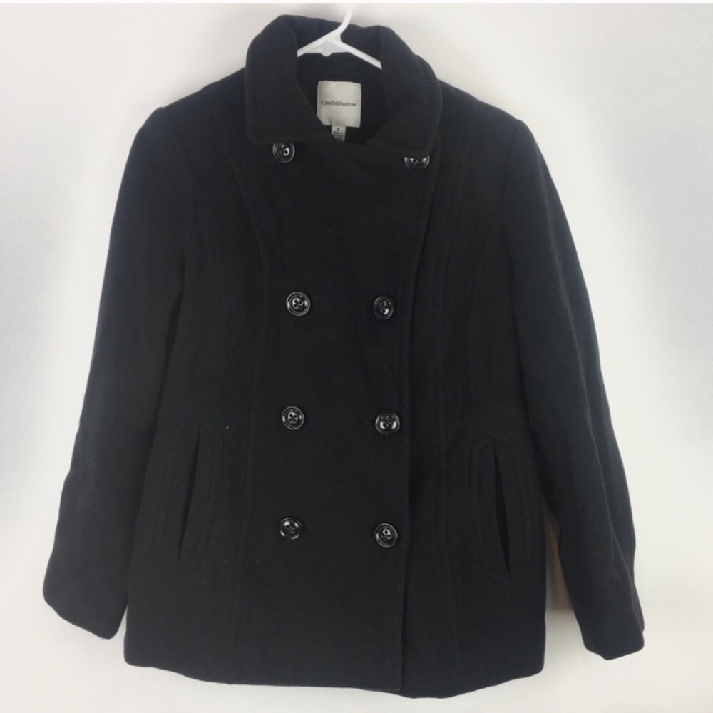 Croft & Barrow Black Wool Blend Coat - K10PM